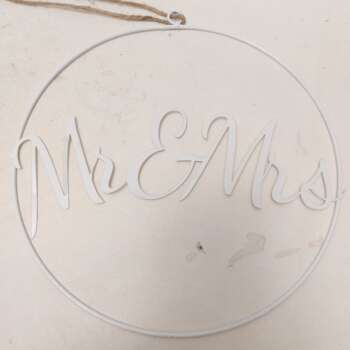 Mr & Mrs ring metaal