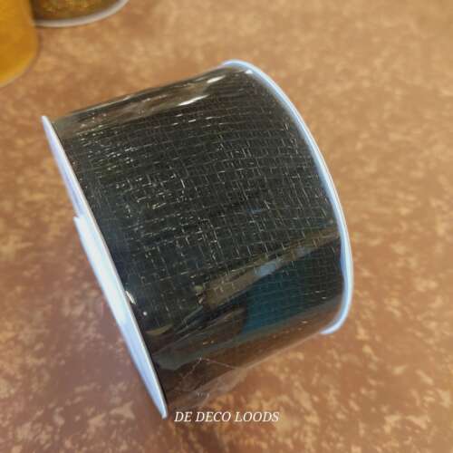 Deco Mesh ribbon zwart