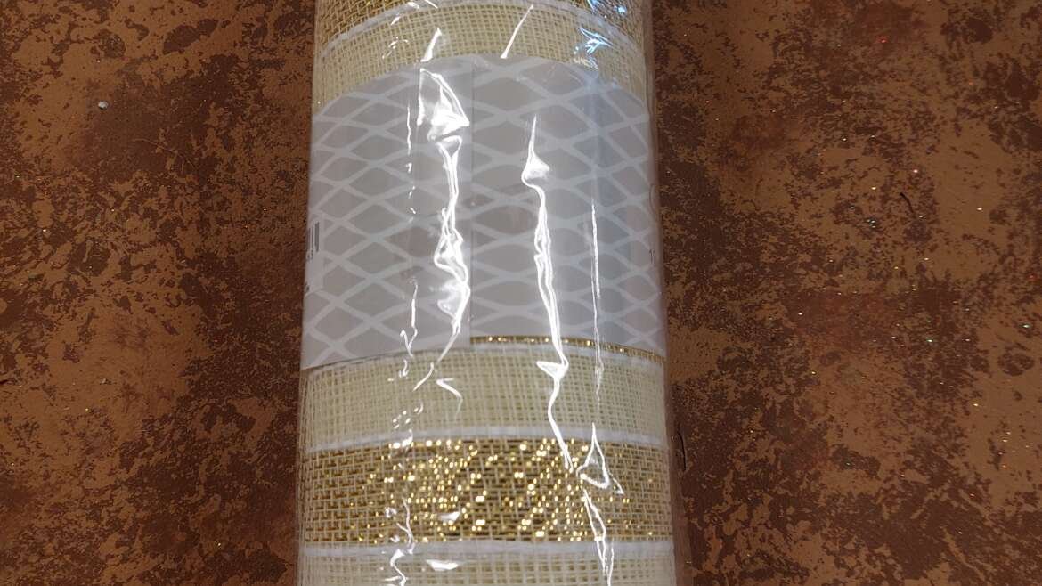 Deco mesh ivoor-goud