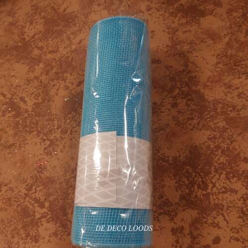 Deco mesh plain blauw