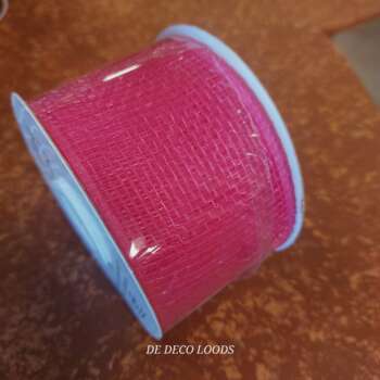 Deco mesh ribbon Fuchsia
