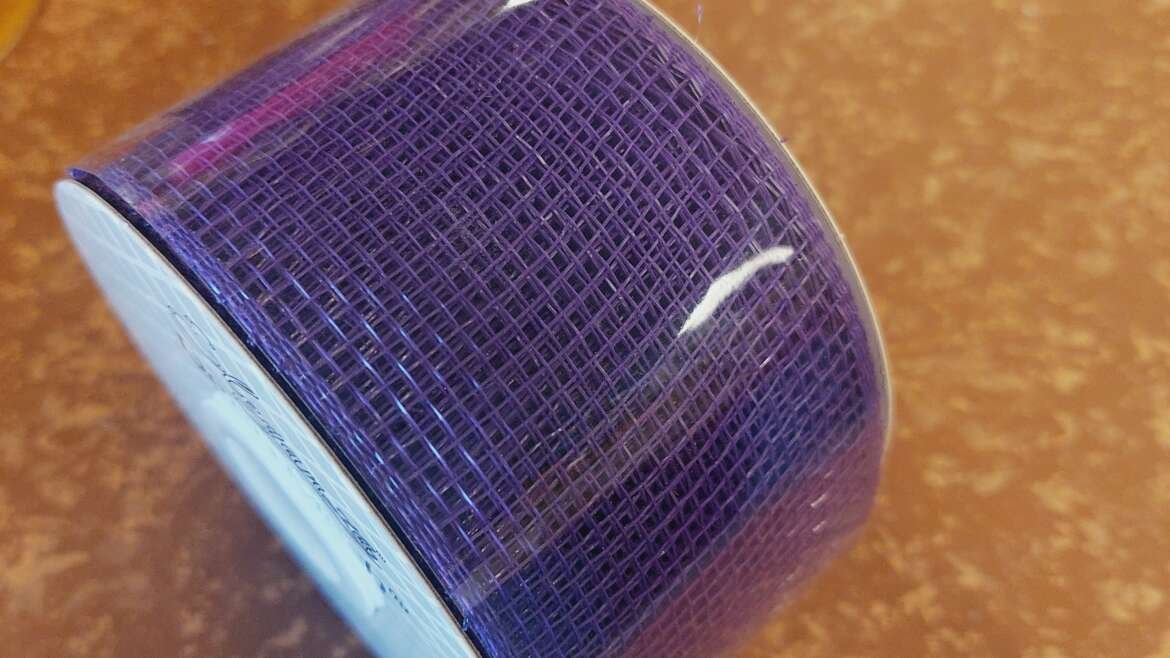 Deco mesh ribbon paars