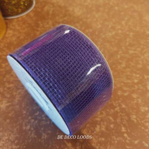 Deco mesh ribbon paars