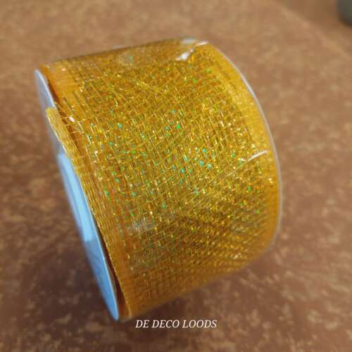 Deco Mesh ribbon Goud