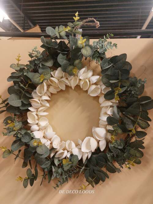 Shells and Eucalyptus wreath