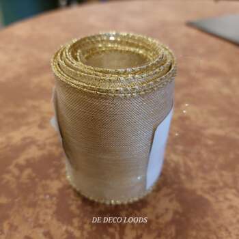 Goud wired ribbon