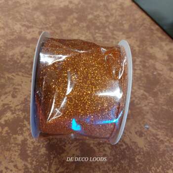 Orange glitter wired roll