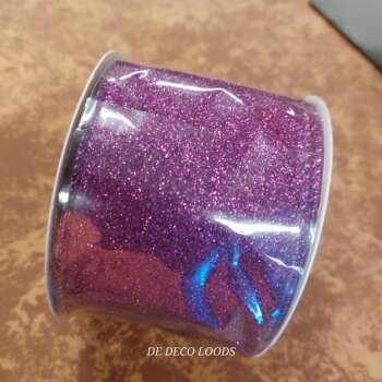 Purple glitter wired roll