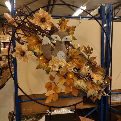 Achterkant van de herfstdecoratie