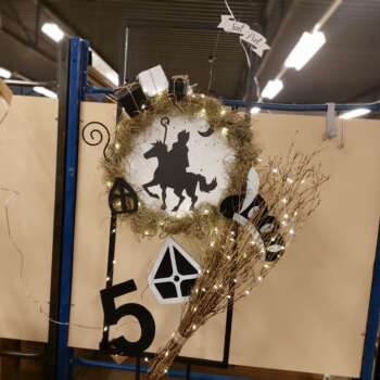 Sinterklaas vensterbank decoratie.