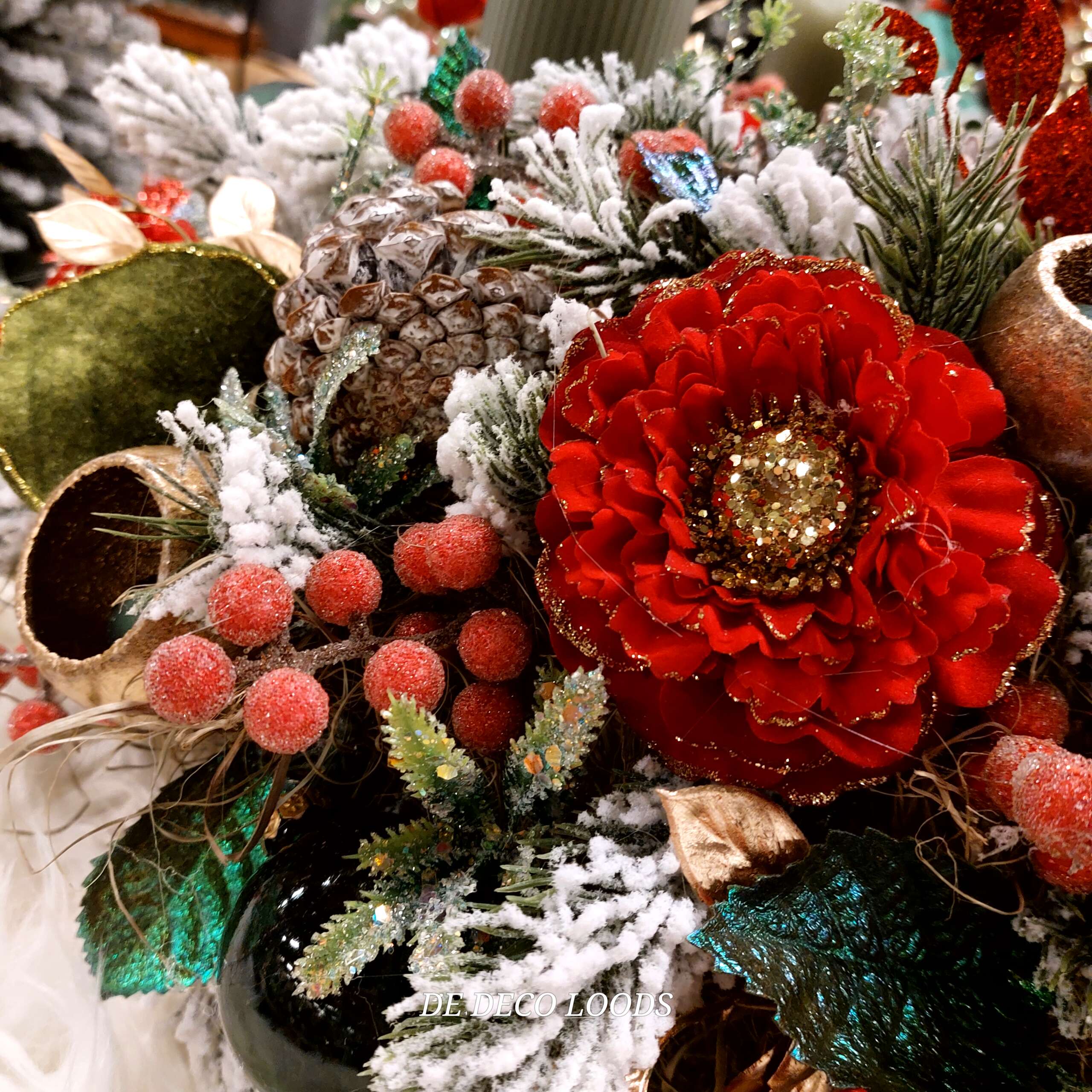 Zinnia en flocked groen