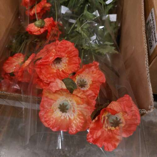 Papaver zijdenbloemen