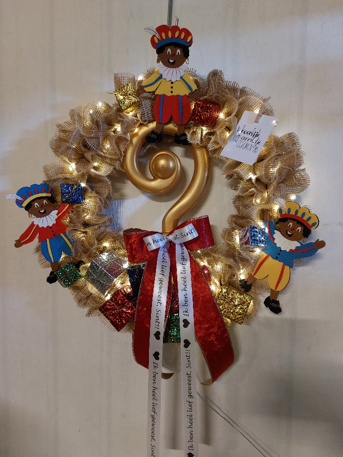 Sinterklaasdecoratie Pietenkrans