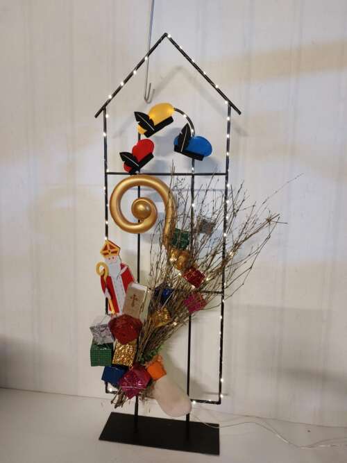 Sinterklaasdecoratie huis op voet